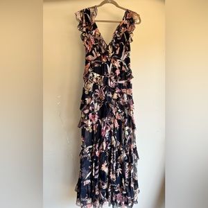 Zimmermann Floral Maxi Dress - Black and Pink